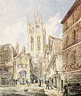 Nicholas Paintings - St Nicholas Church, Newcastle by Thomas Girtin